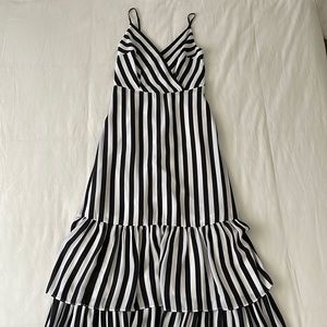 Striped Tiered Maxi Dress